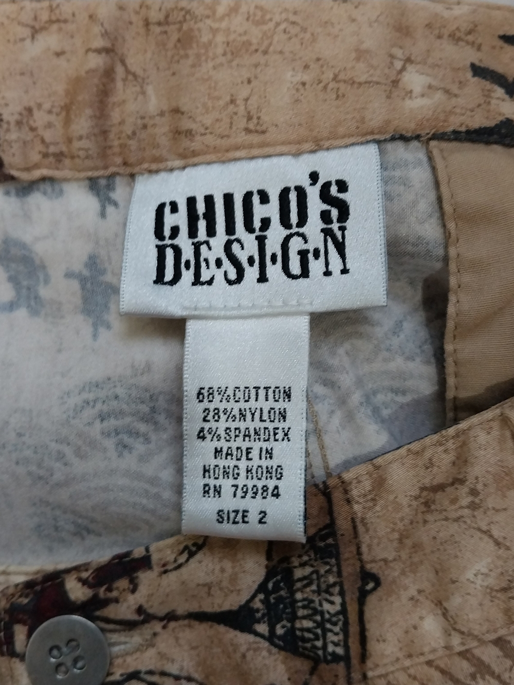 🔵BOGO FREE🔵 Chico's Design Capri Pants Asian Design Sz 2 (Large) - Picture 6 of 6